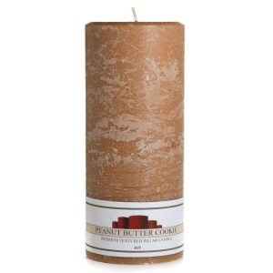 TEXTURED PILLARS | Textured Peanut Butter Cookie 4 x 9 Pillar Candles CANDLES TEXTURED PILLARS