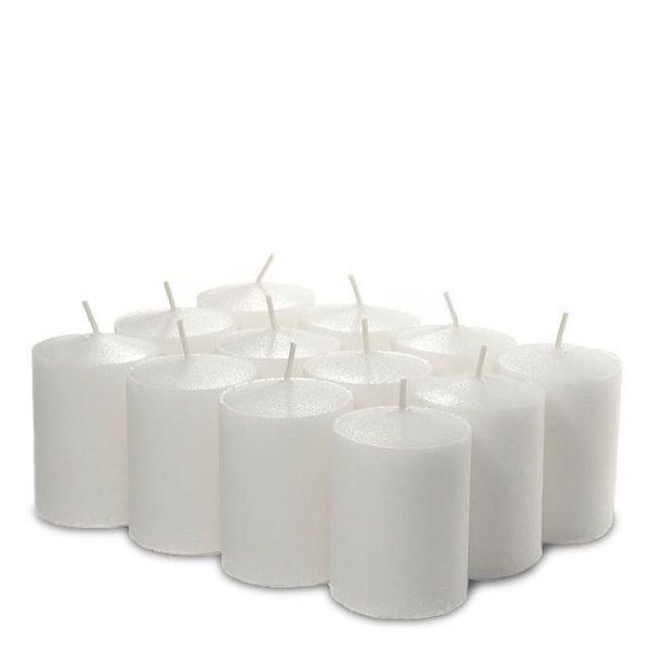 VOTIVE CANDLES | 36 Pack White Unscented Votive Candles Bulk 15hr 15 HOUR UNSCENTED VOTIVE CANDLES VOTIVE CANDLES