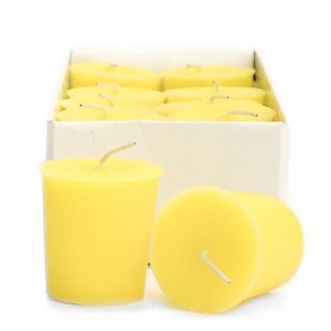 VOTIVE CANDLES | Honeysuckle Scented Votive Candles 15 HOUR SCENTED VOTIVE CANDLES VOTIVE CANDLES