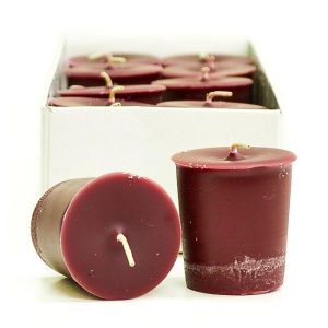 VOTIVE CANDLES | Leather Pipe and Woods Scented Votive Candles 15 HOUR SCENTED VOTIVE CANDLES VOTIVE CANDLES