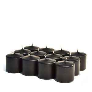 VOTIVE CANDLES | Unscented Black Votive Candles 15 Hour 15 HOUR UNSCENTED VOTIVE CANDLES VOTIVE CANDLES