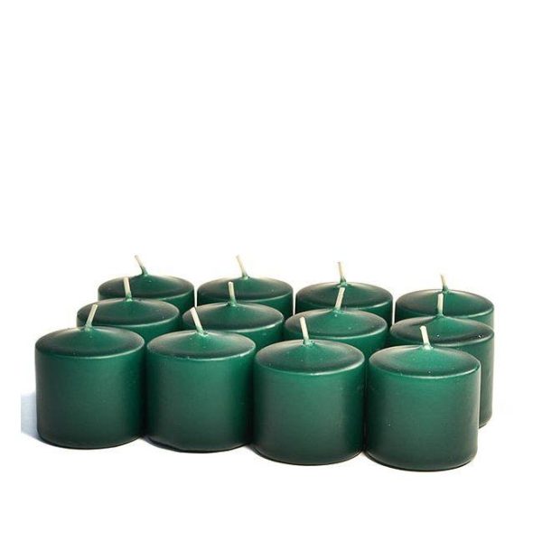 VOTIVE CANDLES | Unscented Hunter green Votive Candles 10 Hour 10 HOUR UNSCENTED VOTIVE CANDLES VOTIVE CANDLES