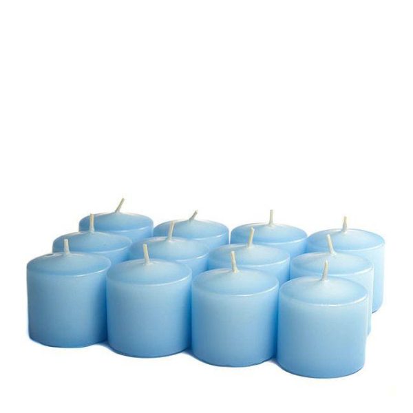 VOTIVE CANDLES | Unscented Light blue Votive Candles 10 Hour 10 HOUR UNSCENTED VOTIVE CANDLES VOTIVE CANDLES