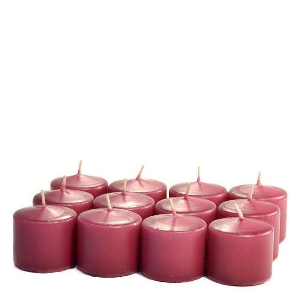 VOTIVE CANDLES | Unscented Mauve Votive Candles 10 Hour 10 HOUR UNSCENTED VOTIVE CANDLES VOTIVE CANDLES