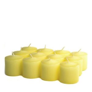 VOTIVE CANDLES | Unscented Pale yellow Votive Candles 10 Hour 10 HOUR UNSCENTED VOTIVE CANDLES VOTIVE CANDLES