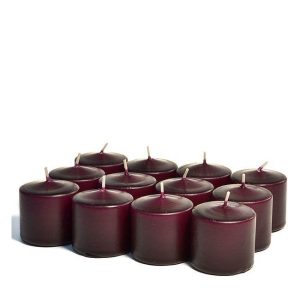 VOTIVE CANDLES | Unscented Plum Votive Candles 10 Hour 10 HOUR UNSCENTED VOTIVE CANDLES VOTIVE CANDLES