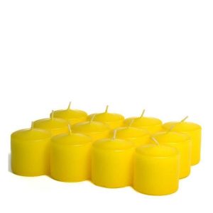 VOTIVE CANDLES | Unscented Yellow Votive Candles 10 Hour 10 HOUR UNSCENTED VOTIVE CANDLES VOTIVE CANDLES