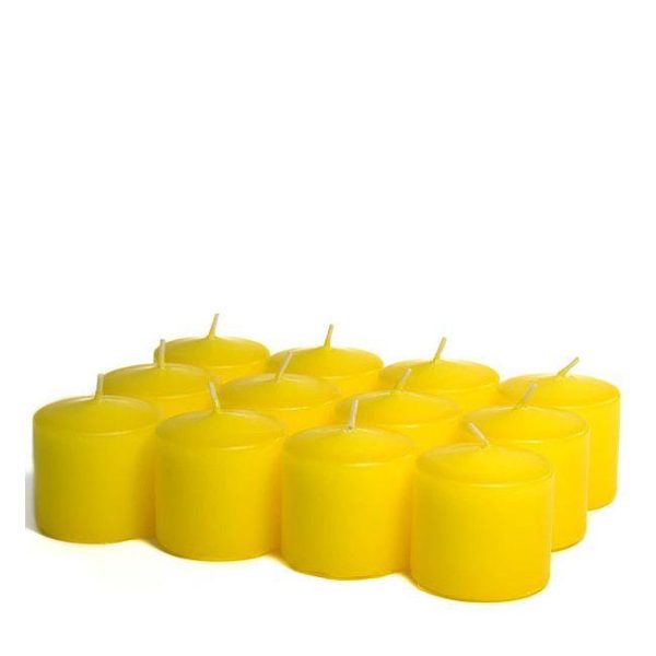 VOTIVE CANDLES | Unscented Yellow Votive Candles 15 Hour 15 HOUR UNSCENTED VOTIVE CANDLES VOTIVE CANDLES