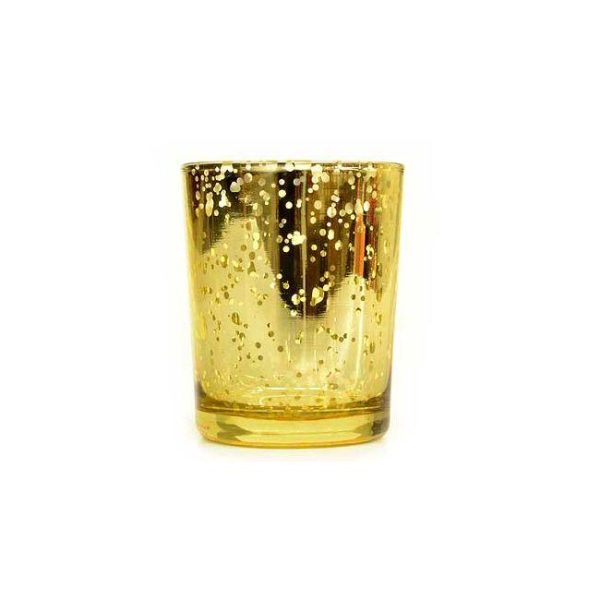 VOTIVE CUPS | Speckled Gold Straight Votive Cup CANDLE HOLDERS VOTIVE CUPS