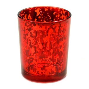 VOTIVE CUPS | Speckled Red Straight Votive Cup CANDLE HOLDERS VOTIVE CUPS