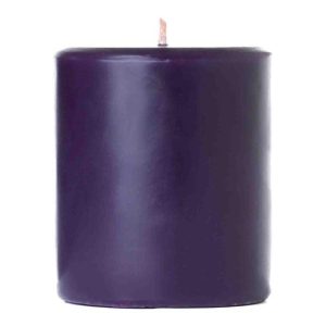 SMOOTH PILLARS | 3 x 3 Lilac Pillar Candles 3X3 PILLAR CANDLES SMOOTH PILLARS