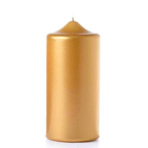 UNIQUE PILLARS | 3 x 6 Metallic Gold Pillar Candles CANDLES UNIQUE PILLARS