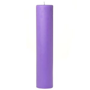 SMOOTH PILLARS | 3 x 12 Lavender Pillar Candles 3X12 PILLAR CANDLES SMOOTH PILLARS