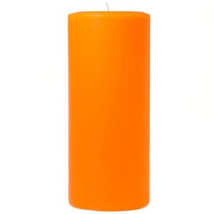 SMOOTH PILLARS | 4 x 9 Orange Twist Pillar Candles 4X9 PILLAR CANDLES SMOOTH PILLARS