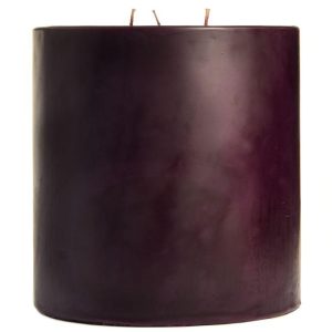 SMOOTH PILLARS | 6 x 6 Black Cherry Pillar Candles 3 WICK LARGE 6X6 PILLAR CANDLES SMOOTH PILLARS