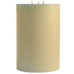 SMOOTH PILLARS | 6 x 9 French Butter Cream Pillar Candles 3 WICK LARGE 6X9 PILLAR CANDLES SMOOTH PILLARS