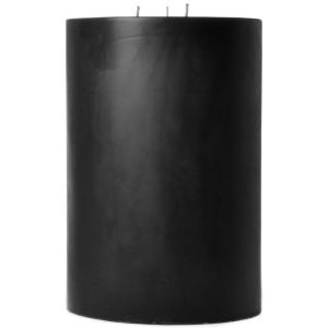 SMOOTH PILLARS | 6 x 9 Tuxedo Pillar Candles 3 WICK LARGE 6X9 PILLAR CANDLES SMOOTH PILLARS