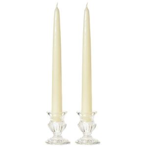 TAPER CANDLES | 10 Inch Ivory Taper Candles Dozen 10 INCH TAPER CANDLES TAPER CANDLES