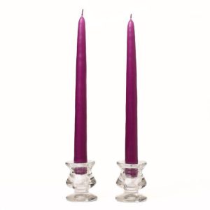 TAPER CANDLES | 12 Inch Lilac Taper Candles Dozen 12 INCH TAPER CANDLES TAPER CANDLES