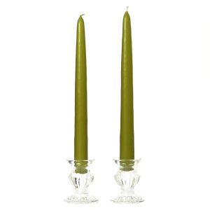 TAPER CANDLES | 12 Inch Sage Taper Candles Dozen 12 INCH TAPER CANDLES TAPER CANDLES