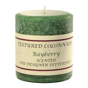 TEXTURED PILLARS | Textured Bayberry 3 x 3 Pillar Candles CANDLES TEXTURED PILLARS