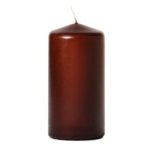 BELL TOP PILLARS | Brown 3 x 6 Unscented Pillar Candles 3X6 UNSCENTED PILLAR CANDLES BELL TOP PILLARS