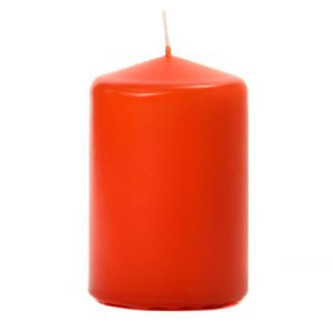 BELL TOP PILLARS | Burnt Orange 3 X 4 Unscented Pillar Candles 3X4 UNSCENTED PILLAR CANDLES BELL TOP PILLARS