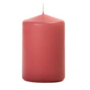 BELL TOP PILLARS | Mauve 3 X 4 Unscented Pillar Candles 3X4 UNSCENTED PILLAR CANDLES BELL TOP PILLARS