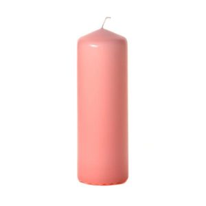 BELL TOP PILLARS | Pink 3 x 9 Unscented Pillar Candles 3X9 UNSCENTED PILLAR CANDLES BELL TOP PILLARS