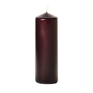 BELL TOP PILLARS | Plum 3 x 9 Unscented Pillar Candles 3X9 UNSCENTED PILLAR CANDLES BELL TOP PILLARS