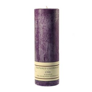 TEXTURED PILLARS | Textured Lilac 3 x 9 Pillar Candles CANDLES TEXTURED PILLARS